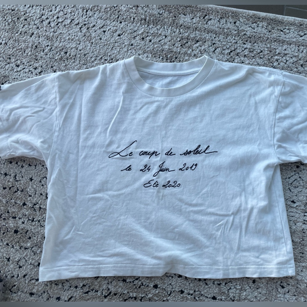 Jacquemus White Tee with Black Script
